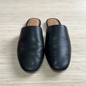 Madewell The Cory Mule Leather in True Black, Size 9